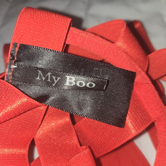 My Boo Vibrant Red Strappy Women's Bra Size S - Picture 2 of 4